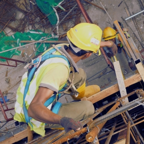 construction worker getting injured at work off the clock