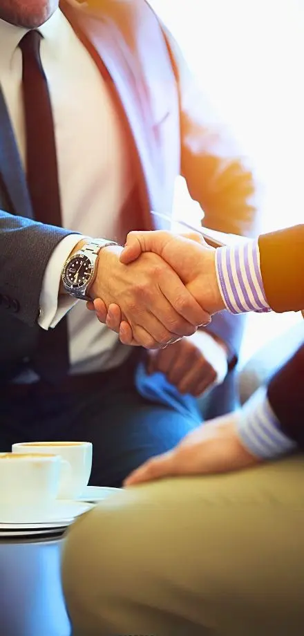 Business people shaking hands